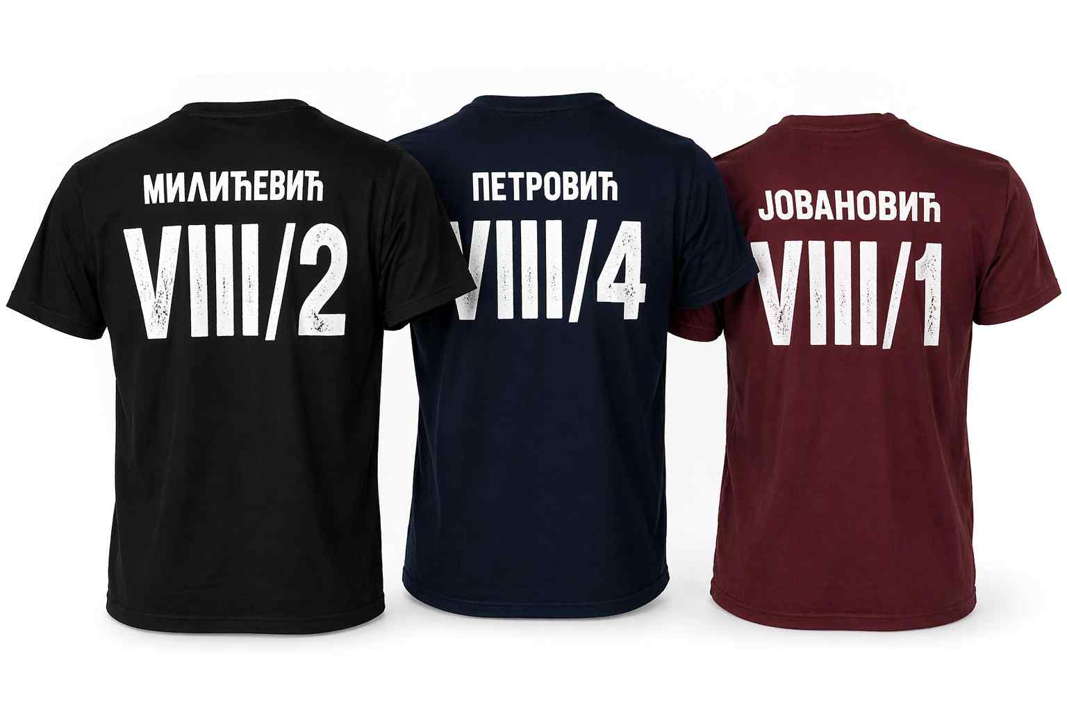 Majice za maturu sa personalizovanim natpisima i školskim motivima